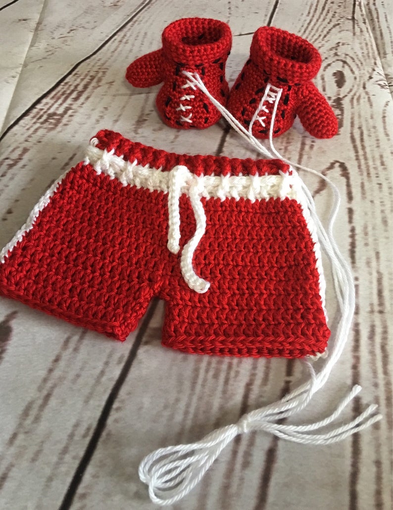 Baby Boxing Costume Baby Boxing Outfit Baby Photo Prop Newborn Boxing Outfit Baby Boxing Newborn Photo Prop Newborn Photo Outfit