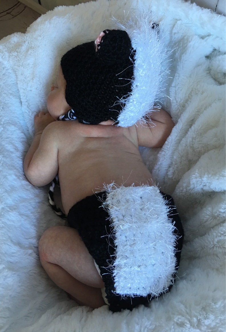 Baby Shower Baby Photo Outfit Newborn Photo Prop Cosplay Newborn Photo Outfit Baby Photo Prop Matching Set Skunk Costume