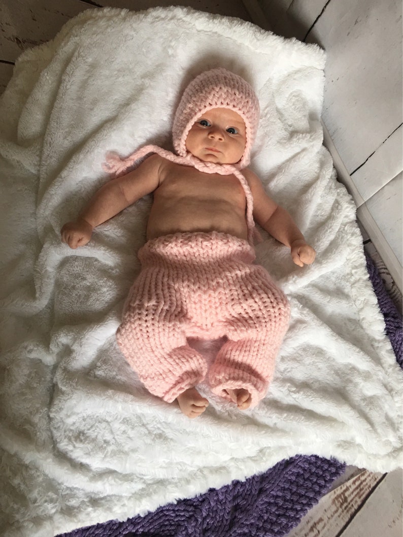 Pants Newborn Clothing Baby Girl Costume Knit Outfit Bonnet Cosplay Baby Outfit Photo Prop Newborn Photo Outfit Knit