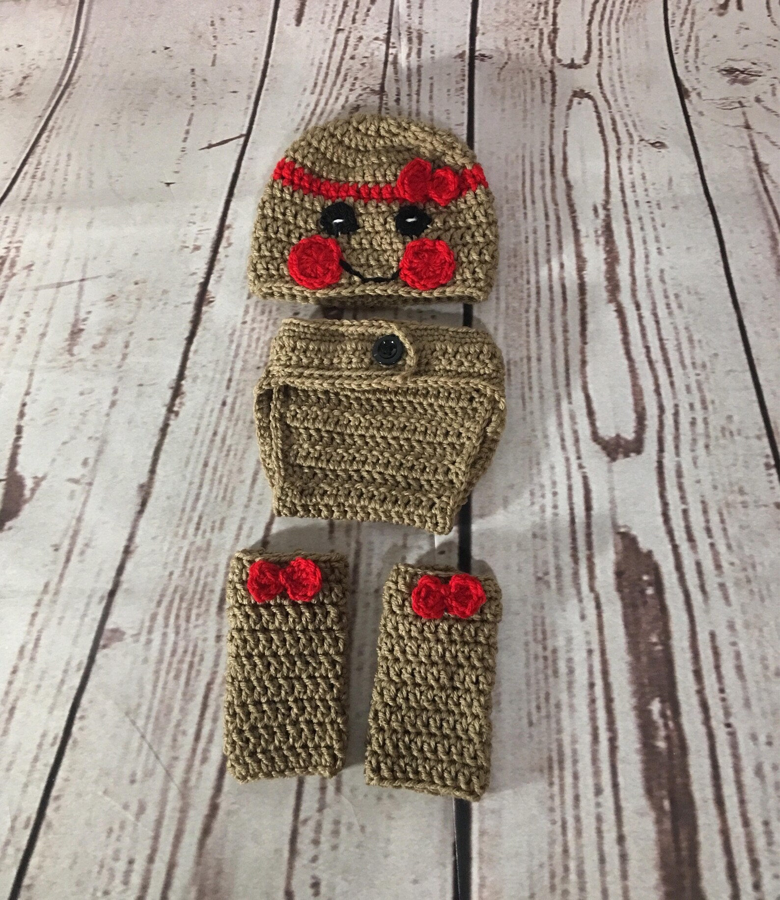 Gingerbread Costume Baby Gingerbread Outfit Newborn Etsy Canada