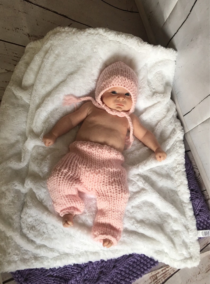 Pants Newborn Clothing Baby Girl Costume Knit Outfit Bonnet Cosplay Baby Outfit Photo Prop Newborn Photo Outfit Knit