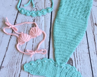 Baby Mermaid Costume - Baby Mermaid Outfit - Newborn Mermaid Tail - Mermaid Baby Outfit - Baby Photo Outfit - Baby Mermaid Tail - Mermaid