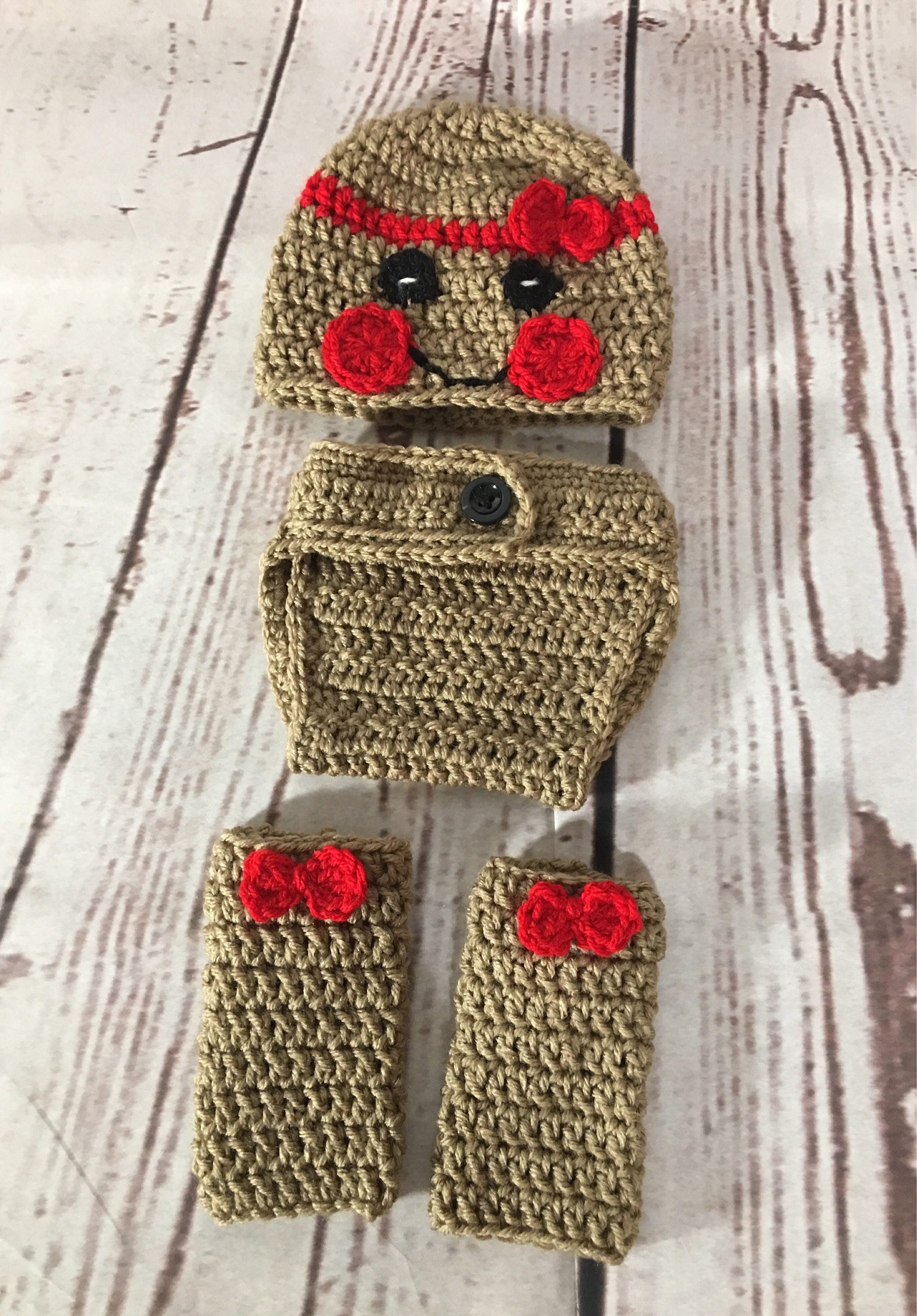 Gingerbread Costume Baby Gingerbread Outfit Newborn Etsy Canada