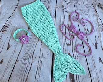 Mermaid Baby Costume - Baby Mermaid Outfit - Newborn Mermaid Tail - Baby Mermaid Costume - Mermaid Baby Outfit - Baby Shower - Baby Mermaid