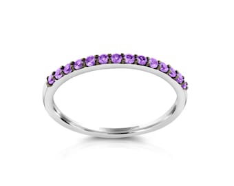 Anello in argento sterling con ametista