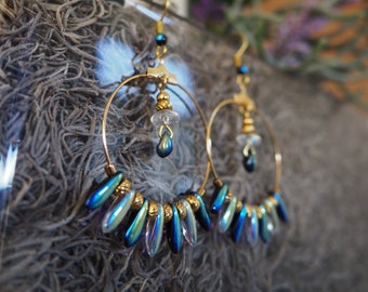 Twilight Rain Hoop Earrings