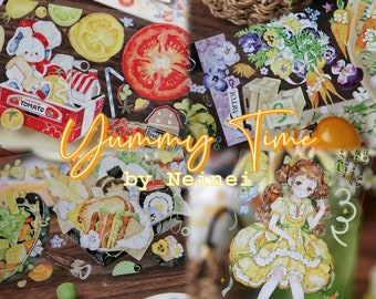 Neinei | Yummy Time series high quality PET masking tape samples - perfect for journal/hobonichi/planner/TN/album/crafting/scrapbook