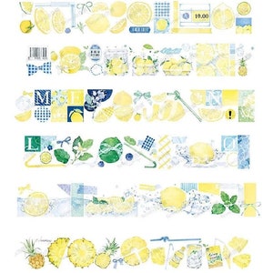 Neinei Full Of Summer Serie hochwertige PET Masking Tape Muster perfekt für Planer/Album/Bastelarbeiten The Lemon