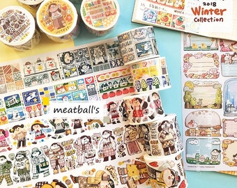 Meatball | 2018 winter collection high quality washi masking tape samplers & full rolls perfect for planner/journal/TN/album/scrapbook/craft