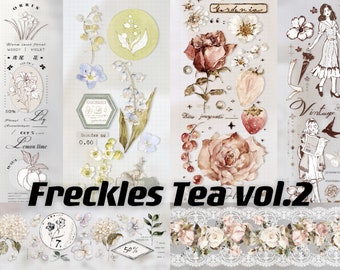 Freckles Tea | vol.2 Plant Spice original high quality PET masking tape samplers - perfect for TN/journal/planner/album/scrapbook/home deco