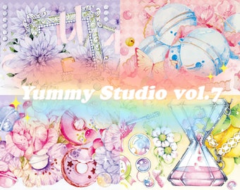 Yummy Studio | vol.7 Original Sammlung hochwertige PET Kunststoff Masking Tape Sampler - perfekt für Journal/TN/Planer/Album/Scrapbook