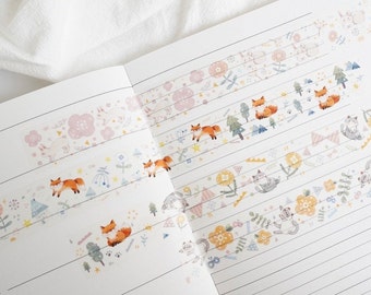 Muchansi × TangYuan | 5th Anniversary collection high quality clear PET masking tape samplers - perfect for planner/album/crafting/scrapbook