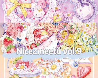 Nice2meetu | vol.9 originele collectie hoge kwaliteit heldere PET masking tape samplers perfect voor dagboek/TN/planner/album/crafting/plakboek