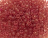Size 11 0 Transparent Frosted Japanese Glass Seed Beads Sienna 30 grams