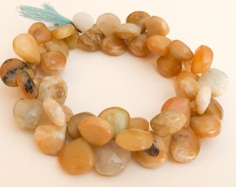 Natural Peruvian Opal Teardrop Side Drilled Briolette 12x14