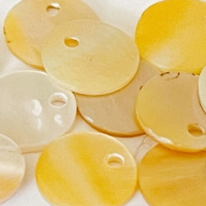 Mother of Pearl Disc Charm 10 Pc