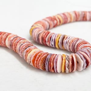 12MM Shell Heishi Multi-Color 12 Inch strand
