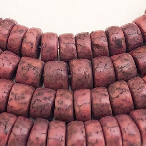 Betel Nut Beads Salwag rondelle purple 16&quot; strand