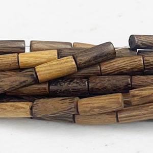 Tube Robles wood beads, natural wood beads 5x10MM
