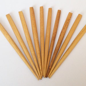 Nangka wooden hair sticks small square 4 1/2inch 10 pcs.