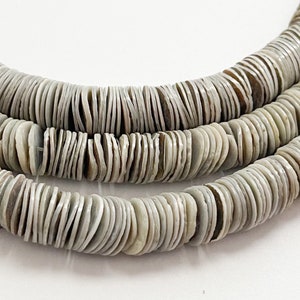 9/10MM Green Oyster Shell Heishi  24 inch strand