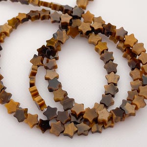 Tiger Eye Star Beads 6MM - 25pc Strand