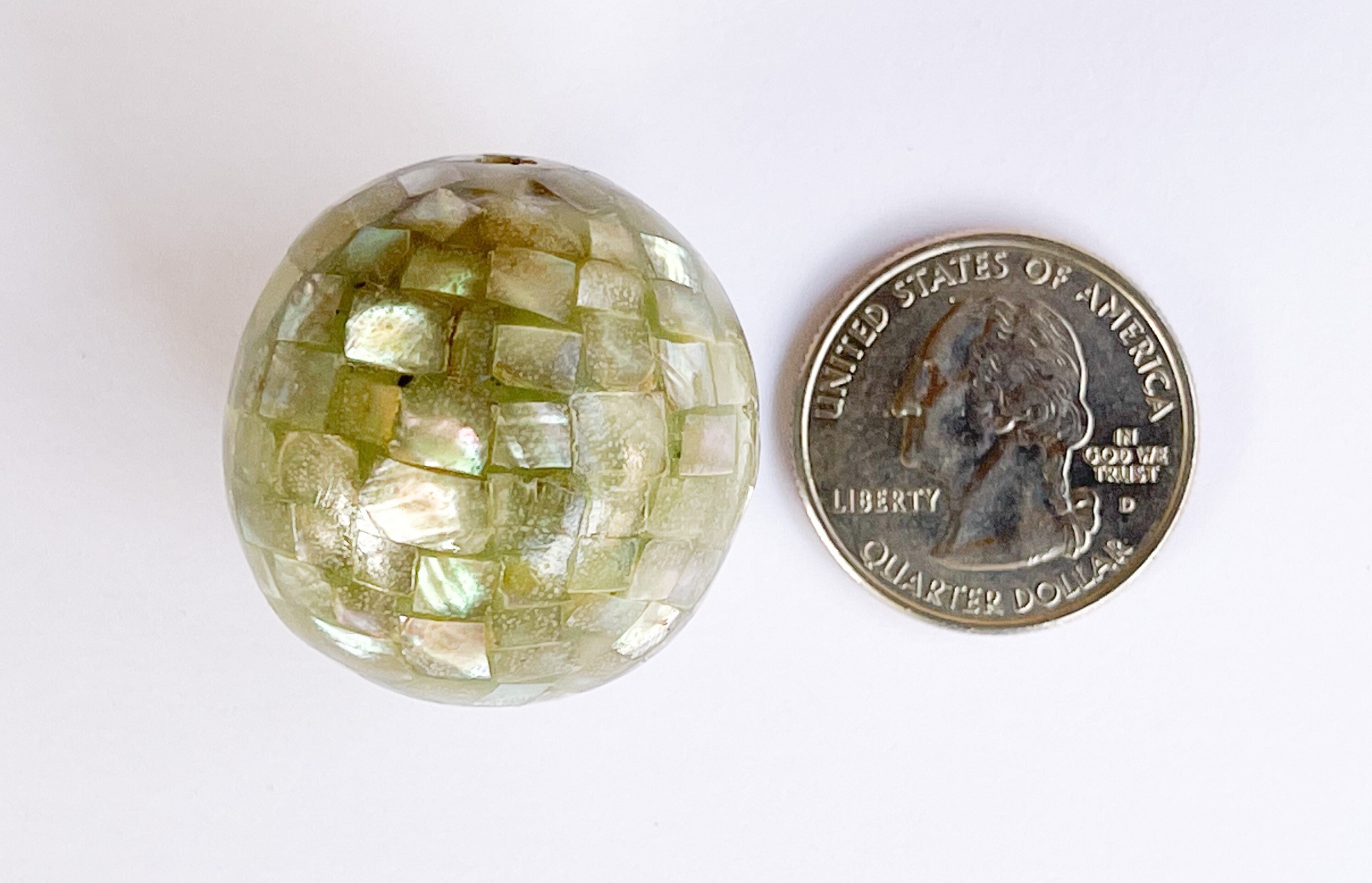 Shell Focal Bead Large Round Inlaid Shell Abalone 30MM 1 PC - Etsy