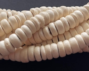 Coco Disc Rondelle 8mm Cream-16" strand