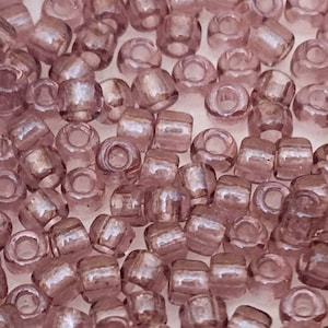 Japanese Seed Beads 11/0 Transparent Light Amethyst Destash 30 grams