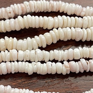 Genuine white puka shell beads 5mm