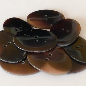 12 Black Oval Shell Buttons for Crafts and Accessories - Etsy