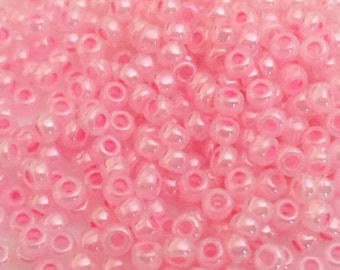 Japanische Rocailles 11/0 Opaque Pink Destash 30 gramm