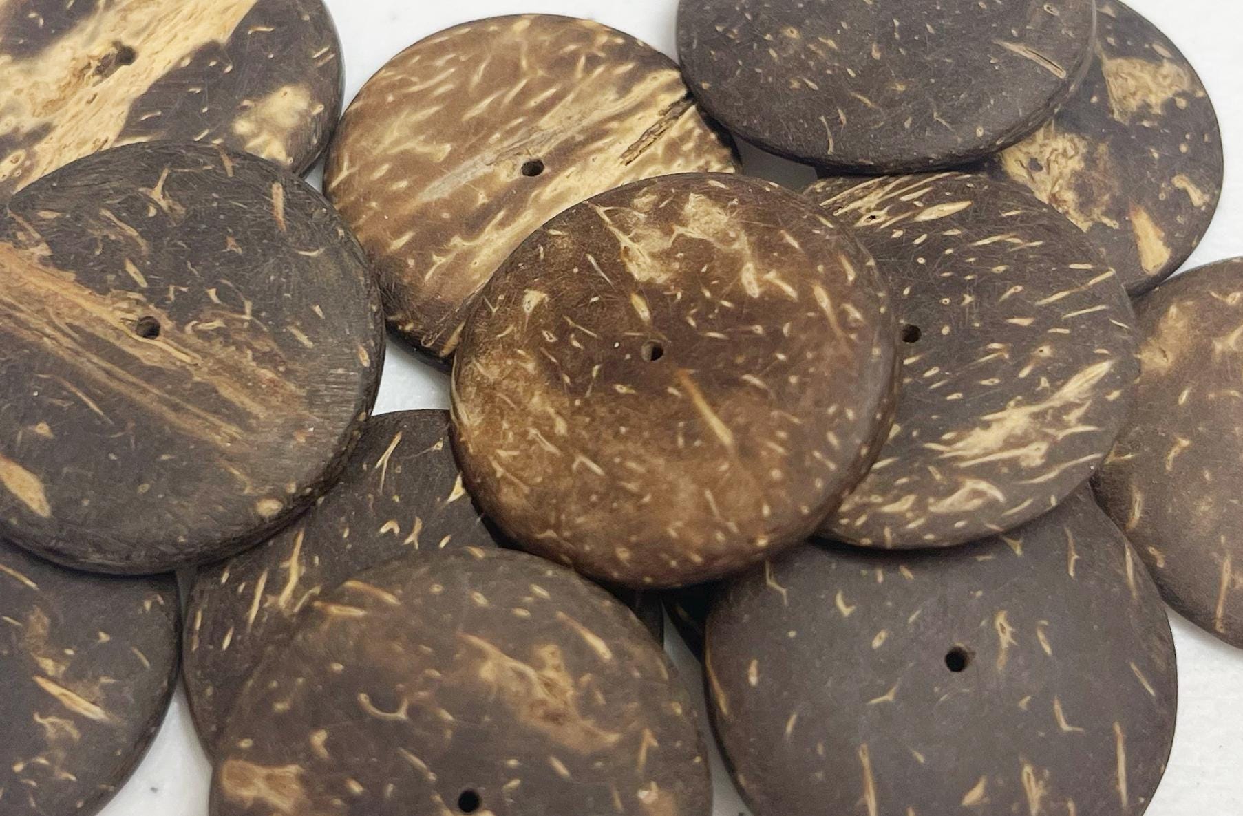 25MM Wood Disc Spacers Coconut Brown~30pc
