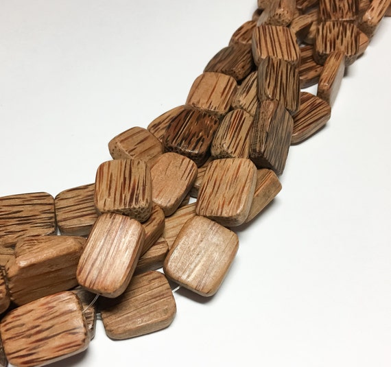 10mm x 15mm Natural Coconut Palmwood Oval Premium Wood Beads 25 beads per pack