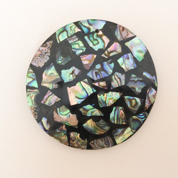 Extra Large Abalone Paua Shell Pendant 65mm