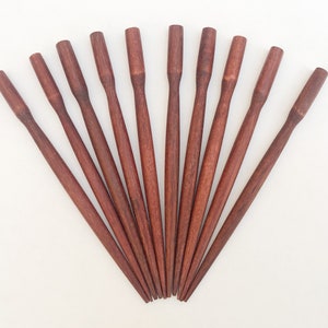 10 Brown hair sticks shawl pins, wood hair sticks, small round hair sticks