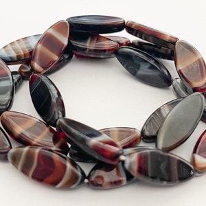 Oval Czech Glass Beads Picasso-12pc