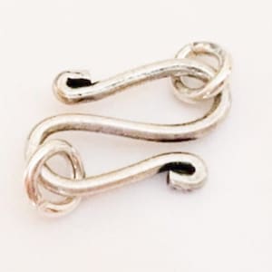 1 Set Sterling Silver Hook Clasp Small