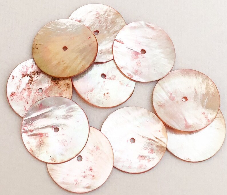 Red Shell Button Large Shell Round Buttons Shell Disc Red 1 1/4 Inch-10pc - Etsy