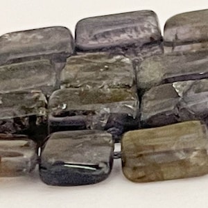 Iolite Flat Rectangle Beads- 14 1/2” strand