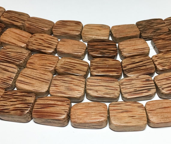 10mm x 15mm Natural Coconut Palmwood Oval Premium Wood Beads 25 beads per pack