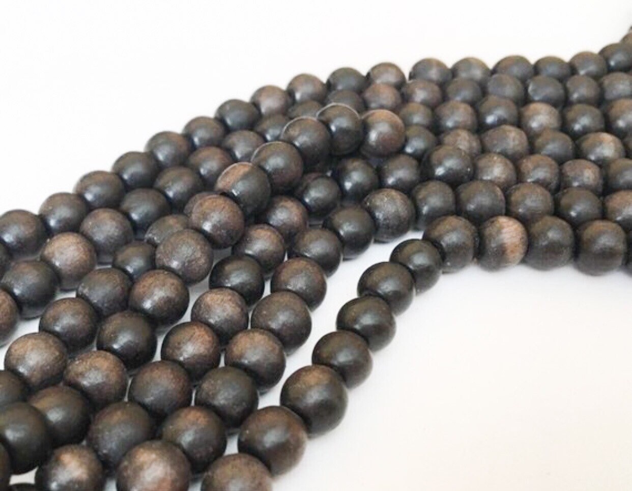 ebony wood beads natural wood beads kamagong wood 8mm round Etsy