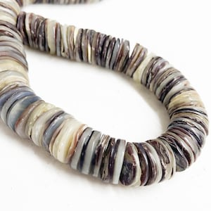 20MM Hammer Shell Heishi Disc Beads-16 Inch Strand
