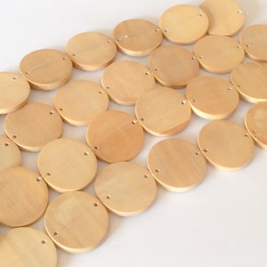 Hambaba Wood Discs: Natural Bead Connectors, 30mm (10pc)