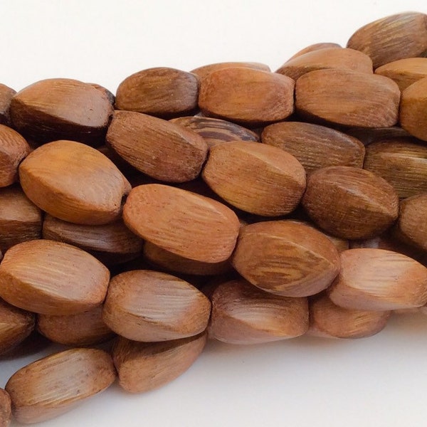 Robles Wood Beads, Twist Wood Beads, naturalwood Beads,10x16mm