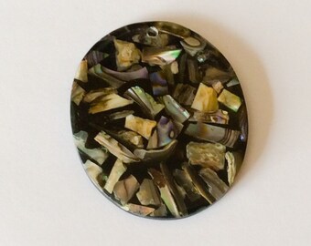Abalone shell pendant oval