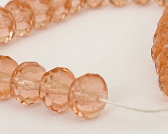 Rosalind Faceted Rondelle Glass Beads