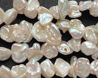 White Keshi Freshwater Pearls Irregular Nugget