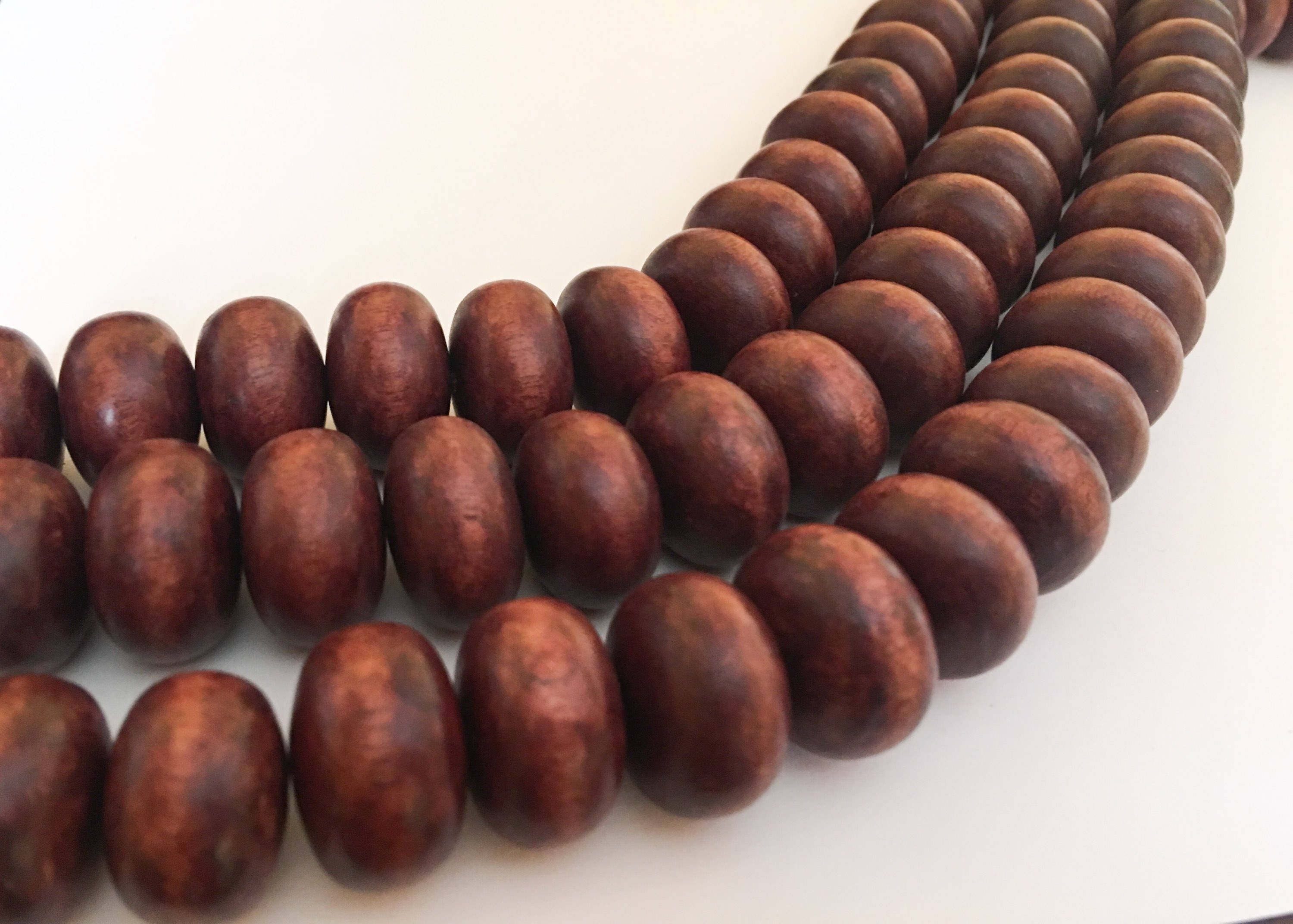 Large Wood Beads Dyed Wood Beads 20mm Rondelle Saucer Spacer | Etsy