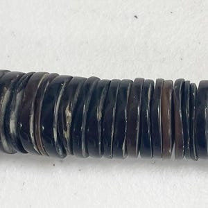 20MM Shell Heishi Black Pendhell Disc Beads-16 Inch Strand